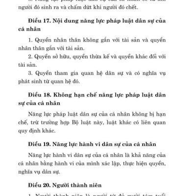 Bộ luật dân sự (hiện hành) - bản in 2024