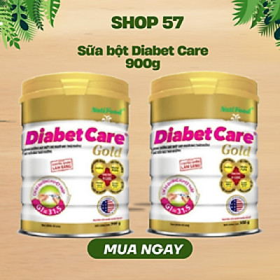 Combo 2 hộp sữa bột DIABETCARE GOLD hãng Nutifood giành cho người bị  Đái tháo đường và tiền đái tháo đường-> Tặng ngay khăn lau đa năng
