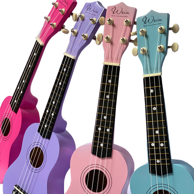 Đàn Ukulele Soprano Woim 35A15 tặng kèm bao vải, capo nâng tông và máy lên dây điện tử
