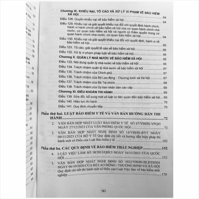 Sách Luật Bảo Hiểm Xã Hội - Luật Bảo Hiểm Y Tế - Bảo Hiểm Thất Nghiệp và Các Chính Sách Mới về Bảo Hiểm (V2430D)