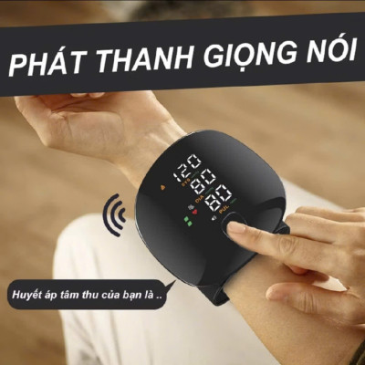 Máy Đô Huyết Áp Cổ Tay Thông Minh - Giọng Nói Tiếng Việt, Công Nghệ Nhật, Màn Hình LED, Sạc Pijn , đồng hồ treo tường