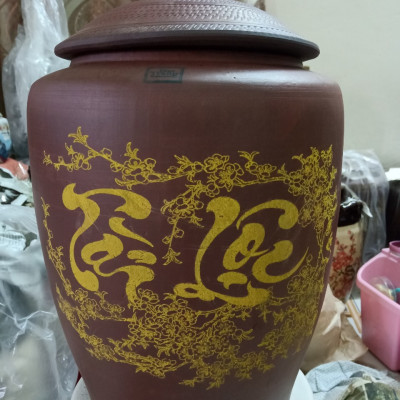 Hũ gạo sành Bát Tràng loại 10Kg