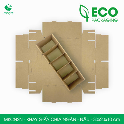 MKCN2N - 30x20x10 cm - 50 khay giấy carton chia ngăn - Khay đựng đồ linh kiện, văn phòng phẩm