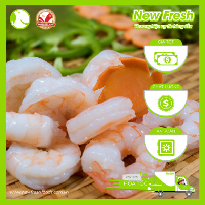 [GIAO NHANH HCM] Tôm Thẻ Nõn Làm Sạch Hấp Size Lớn - Túi 500Gr