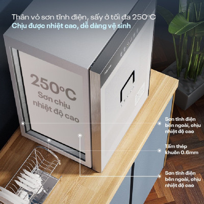 Máy sấy bát đĩa 68L tiệt trùng tia UV-Ozone Fujihome, Tủ sấy bát đũa bình sữa dụng cụ dao thớt y tế đa năng khử khuẩn - hàng chính hãng