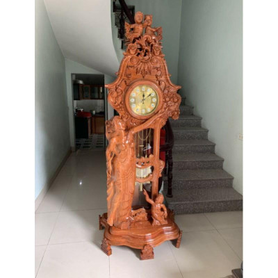 Đồng hồ cô tiên gỗ hương đá cao 2m3 -hàng loại 1 vân veo tuyển chọn. Giá yêu thương