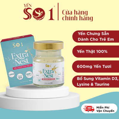 [6 Lọ Yến 70ml] Yến Số 1 Chưng Sẵn Dành Cho Trẻ Em, Yến Tươi 600mg Bổ Sung Vitamin D3