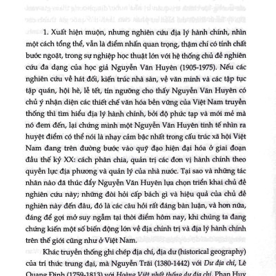 Địa Lý Hành Chính Và Tập Quán Người Việt Cùng 2 Di Cảo Chưa Từng Công Bố