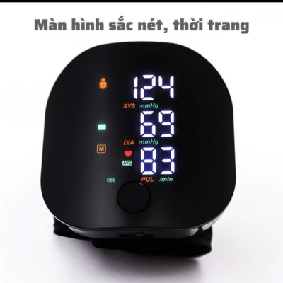 Máy Đô Huyết Áp Cổ Tay Thông Minh - Giọng Nói Tiếng Việt, Công Nghệ Nhật, Màn Hình LED, Sạc Pijn , đồng hồ treo tường