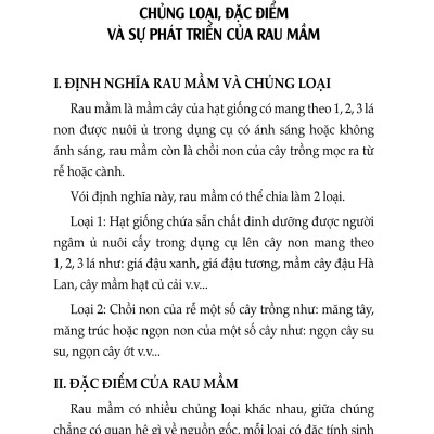 Nông Nghiệp Xanh, Sạch - Kỹ Thuật Trồng Rau Mầm