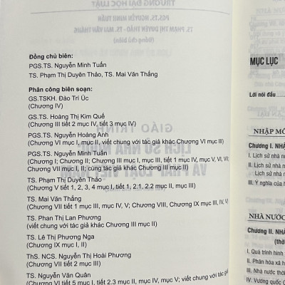 Sách Giáo Trình Lịch Sử Nhà Nước Và Pháp Luật Việt Nam