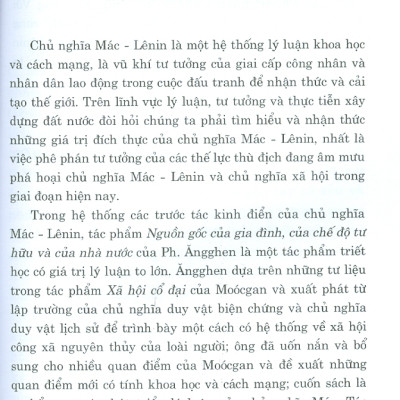 Giới thiệu tác phẩm: Nguồn Gốc Của Gia Đình, Của Chế Độ Tư Hữu Và Của Nhà Nước Của Ph.Ăngghen