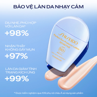 Sữa chống nắng cho da nhạy cảm Shiseido GSC Perfect Sun Protector Lotion Sensitive SPF50+ 50ml