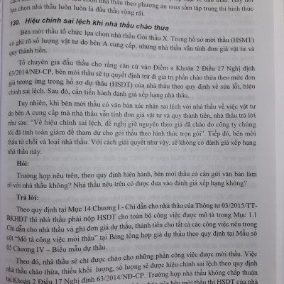 Sổ Tay Tra Cứu Nghiệp Vụ Đấu Thầu - 382 Câu Hỏi Đáp Tình Huống Về Đấu Thầu Qua Mạng Chào Hàng Cạnh Tranh