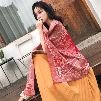 KHĂN CHOÀNG CỔ PASHMINA THỔ CẦM HOA HỒNG 04
