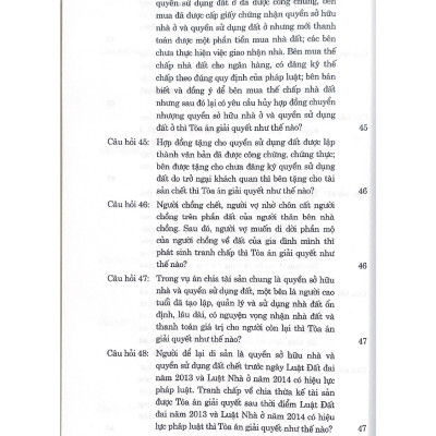 100 câu hỏi giải quyết tranh chấp về đất đai tại Tòa án