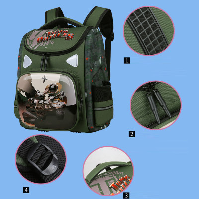 Ba lô học sinh tiểu học, ba lô học sinh vỏ cứng PC phong cách mới  - BEE GEE HS1304