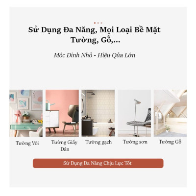 10 Móc Đóng Đinh 4 Chân, Móc Treo Đa Năng, Móc Treo Tranh, Ảnh, Chịu Lực Tốt, Chắc Chắn, Tiện Dụng. TakyHome 2221Set10