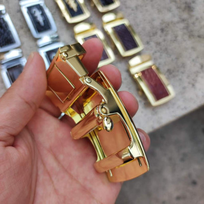 Mặt Khóa cho dây thắt lưng da cá sấu thật 3.5cm Kim loại đúc nguyên khối không gỉ sét!