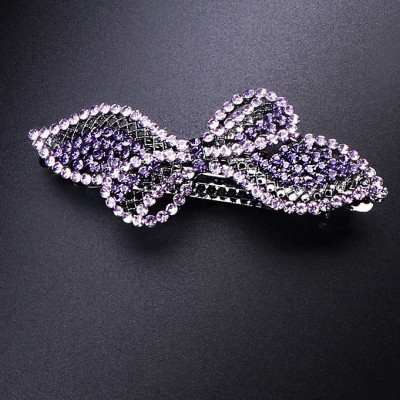 Kẹp tóc nửa sau - Kẹp tóc đính đá hình nơ chiếc lá - Kẹp tóc đính đá sang trọng nhiều màu lựa chọn