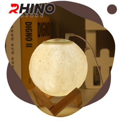 Máy phun sương tinh dầu tạo ẩm Rhino H302 hình mặt trăng, dung tích 880ml, nhỏ gọn - Hàng chính hãng