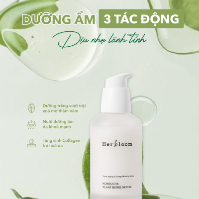Bộ Đôi Cấp Ẩm & Dưỡng Trắng Da Herbloom Cân Bằng Da Chống Lão Hoá Da [Toner 150ml + Serum 50ml]