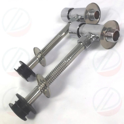 Van Bồn Tiểu Nam Xả Tiểu Nhấn Inox Phủ Crome Bóng - Kiểu ống xả thẳng, tự ngắt tiết kiệm nước