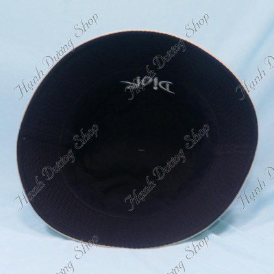 Mũ bucket thêu chữ D nón tai bèo vành nhỏ nón bucket đội được 2 mặt thời trang