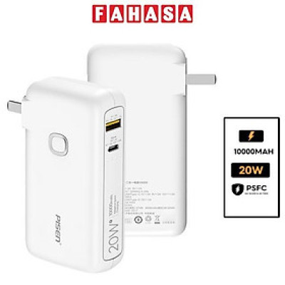 Sạc Dự Phòng 2 In 1 Có Chân Cắm - Quick High Power Box 10000MAH 20W - Pisen TS-D308 (Mẫu Màu Giao Ngẫu Nhiên)