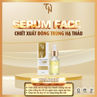 Combo Kem Face Ngày - Kem Chống Nắng - Serum Đông Trùng Hạ Thảo Collagen x3 Mỹ Phẩm Đông Anh Chính Hãng