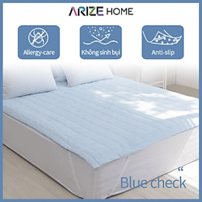 Tấm Bảo Vệ Nệm Arize Vải Microfiber Nhiều Màu, Chần Bông Vuông 1.1mx2.1m, 1.6mx2.1m, 1.8x2.1m
