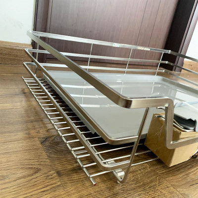 Giá xoong nồi inox 304 nan dẹt cho tủ bếp bảo hành vĩnh viễn han gỉ