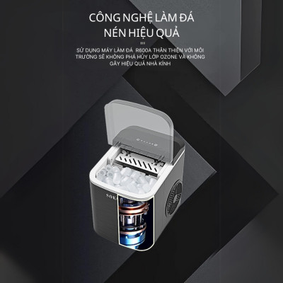 Máy làm đá tự động gia đình SOKANY làm đá nhanh trong vài phút, tiện dụng tiết kiệm điện - SK03038 - HÀNG CHÍNH HÃNG - DELIYA