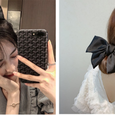 Kẹp tóc nơ Hàn Quốc bản to, kẹp nơ sau dễ thương cực đẹp KT13 với chất liệu vải cao cấp đường may tinh tế