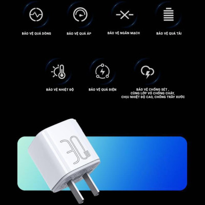 Sạc Nhanh Pisen Quick - Mr White Tiny USB-C 30W