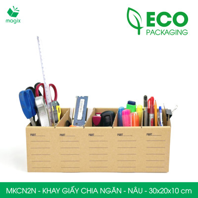 MKCN2N - 30x20x10 cm - 50 khay giấy carton chia ngăn - Khay đựng đồ linh kiện, văn phòng phẩm