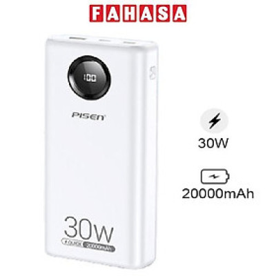 Sạc Dự Phòng Pisen Quick Power Cube 30W 20000mAh