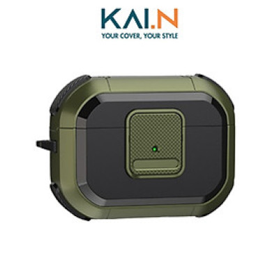 Ốp Case Dành Cho Airpods Pro 2 / Airpods Pro, Kai.N Lock Moss, Tặng Kèm Móc Khóa Siêu Xịn - Hàng Chính Hãng