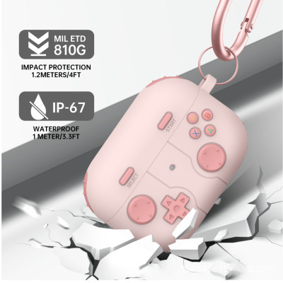 Case vỏ ốp bọc tai nghe dành cho Airpods 4, airpod Pro 2 silicon kèm móc kim loại - HÀNG CHÍNH HÃNG