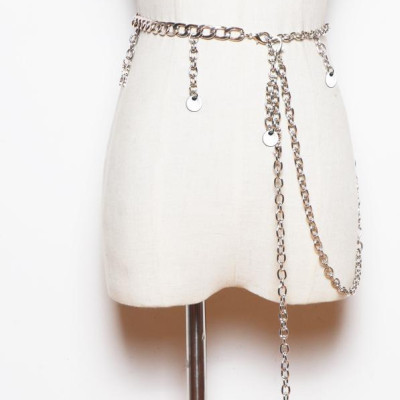 Thắt lưng nữ dây nịt bằng kim loại titan thả vảy tròn