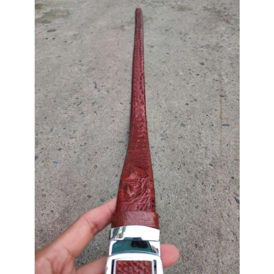 Thắt Lưng Da Cá Sấu. Gù Cá Sấu Đẹp Sang Chảnh TS119B (mặt trắng)