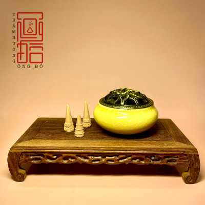 Lư Sứ Xông Nhang Trầm Hương, Tặng 3 Nụ Trầm Hương Trải Nghiệm