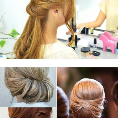 Bờm nhựa kết hợp dây tạo nhiều kiểu tóc búi cho bạn nữ