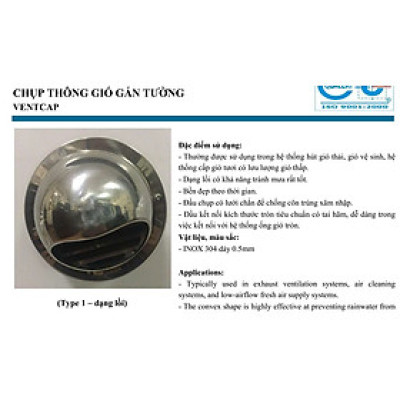 Chụp che mưa inox 304 ( ventcap), chụp máy hút mùi thông hơi