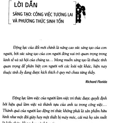 Sáng Tạo - Phương Thức Làm Việc Và Sinh Tồn Trong Tương Lai