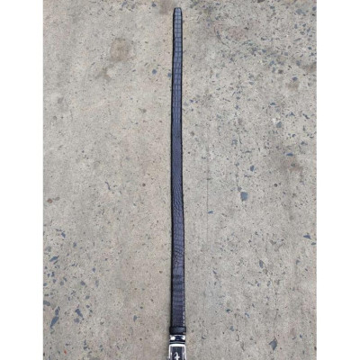 Dây lưng da cá sấu BẢN LỚN phù hợp bụng bia. Da bụng có vân đẹp linh hoạt! (mặt bạc)