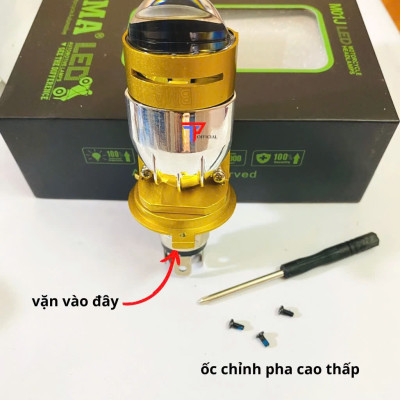 Đèn Pha Ô Tô Xe Máy MJ01 Bi Cầu Có LAZE 40W – Mẫu Cải Tiến Mới Siêu Sáng, Xem Video Thực Tế