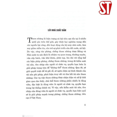 Sách - Kiểm Soát Tài Sản, Thu Nhập Của Đảng Viên Là Người Có Chức Vụ, Quyền Hạn Trong Bối Cảnh Mới ở Việt Nam - NXB Chính Trị Quốc Gia