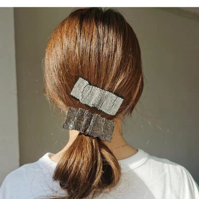 Kẹp tóc sang trọng đá trắng sáng lấp lánh chất lượng cao - hàng cao cấp
