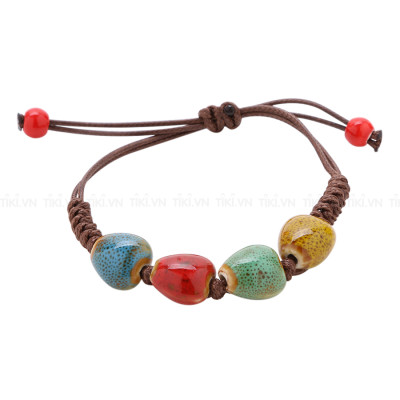 Combo 2 Dây Sứ 3-4 Hạt A 262 - Móc Khóa A 261 (Mẫu Ngẫu Nhiên)